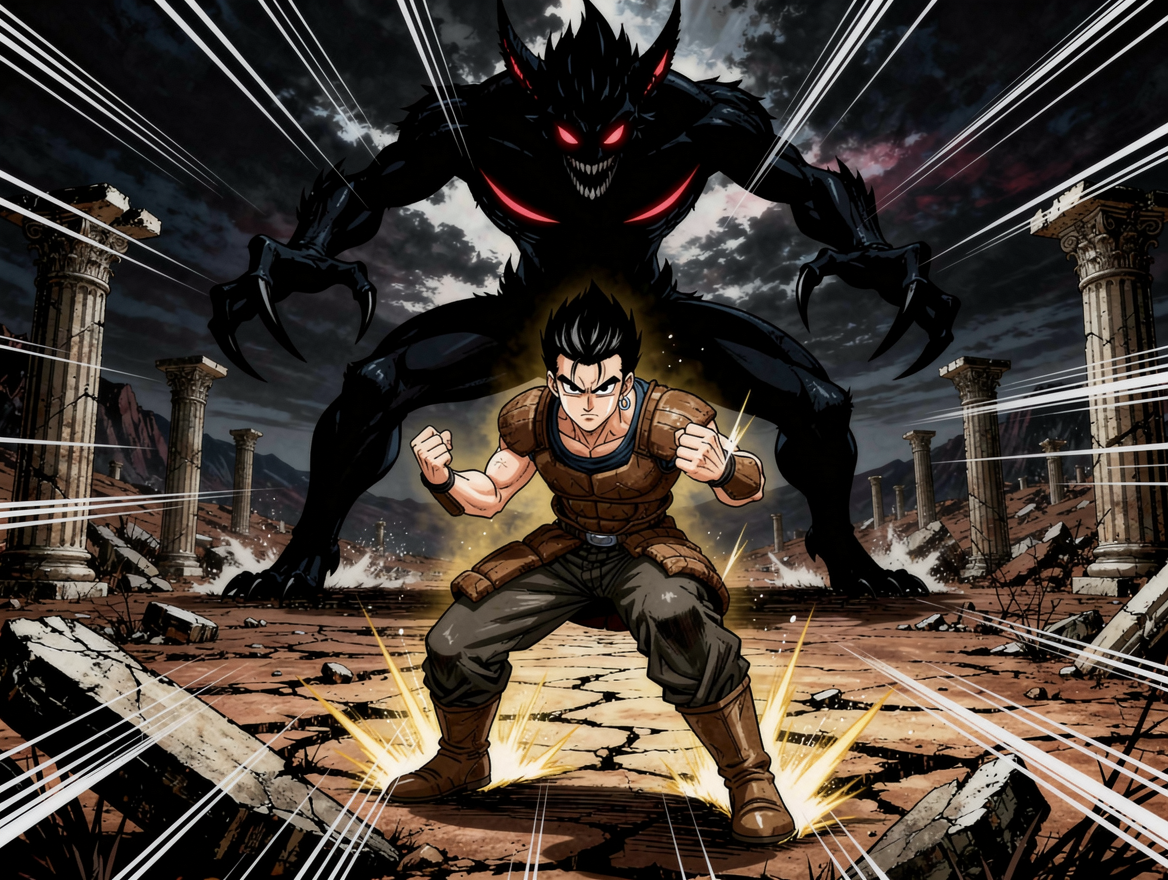 A Hunter's Golden Resolve — Shonen Jump AI comic by qcrao
